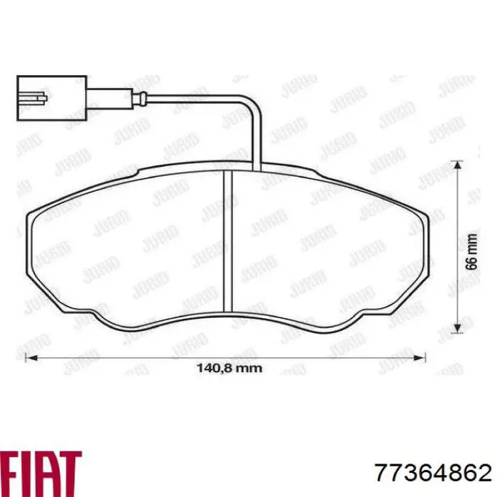 Pastillas de freno delanteras Fiat Ducato 2 230L