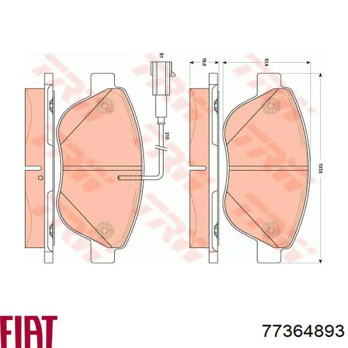 Pastillas de freno delanteras Fiat Stilo 192