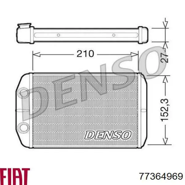77364969 Fiat/Alfa/Lancia Radiador interior