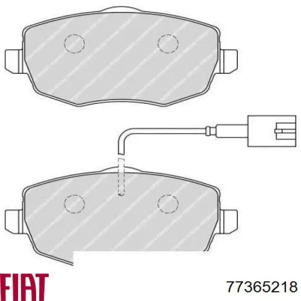 77365218 Fiat/Alfa/Lancia pastillas de freno delanteras