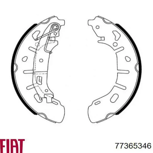 77365346 Fiat/Alfa/Lancia zapatas de frenos de tambor traseras