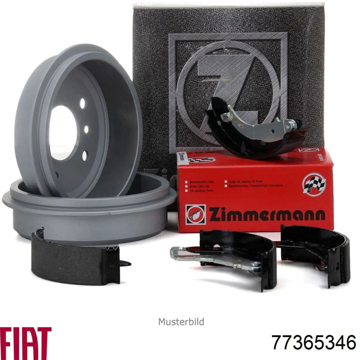 77365346 Fiat/Alfa/Lancia Zapatas de freno de tambor traseras