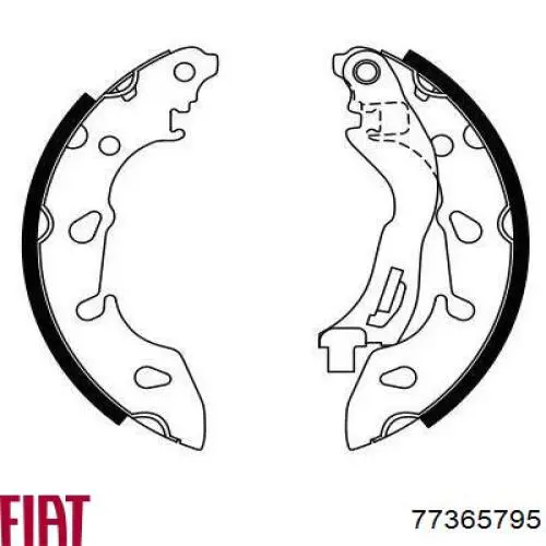 77365795 Fiat/Alfa/Lancia zapatas de frenos de tambor traseras