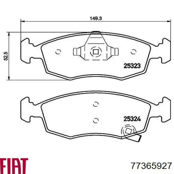 77365927 Fiat/Alfa/Lancia pastillas de freno delanteras