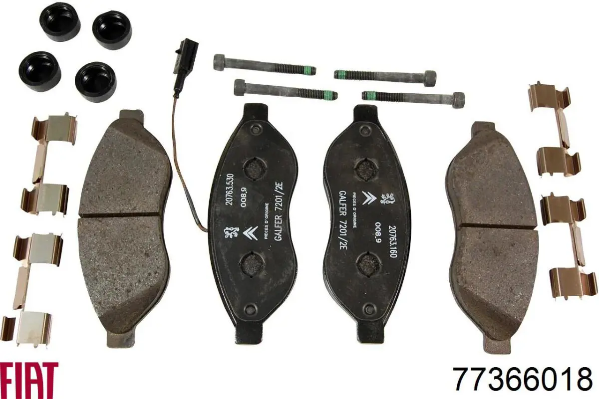 Pastillas de freno delanteras Fiat/Alfa/Lancia 77366018