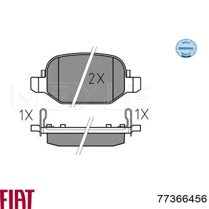 Comprar 77366456 Fiat/Alfa/Lancia Pastillas de freno traseras