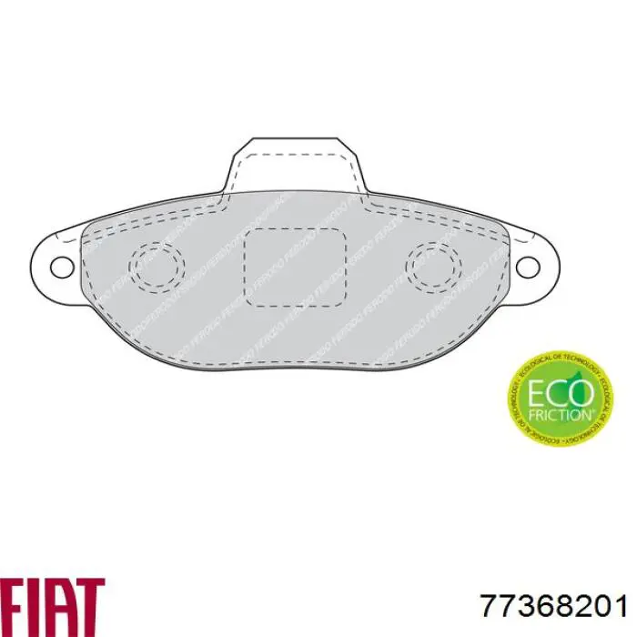 77368201 Fiat/Alfa/Lancia pastillas de freno delanteras