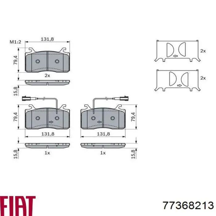 Pastillas freno delanteras Fiat/Alfa/Lancia 77368213 precio, desde 66,50 EUR