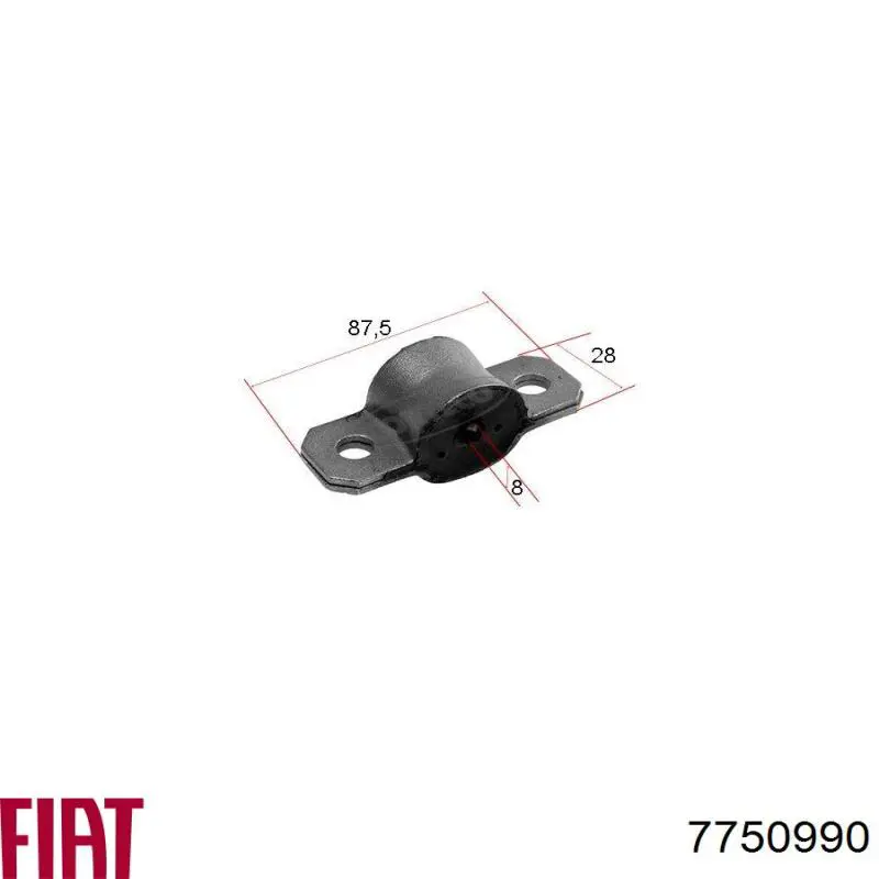Buje estabilizador delantero exterior Fiat/Alfa/Lancia 7750990 precio, desde 4,39 EUR