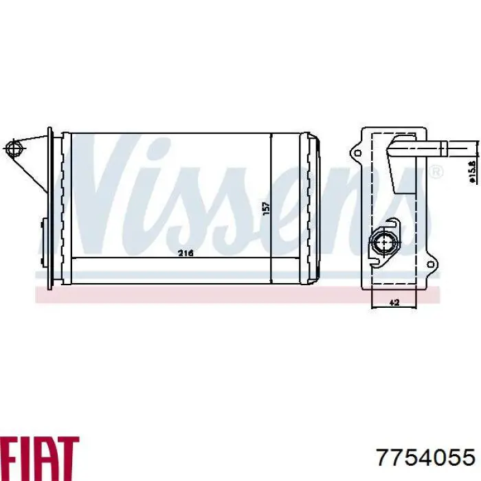Comprar 7754055 Fiat/Alfa/Lancia Radiador calefacción