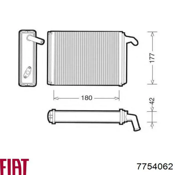 7754062 Fiat/Alfa/Lancia radiador calefacción