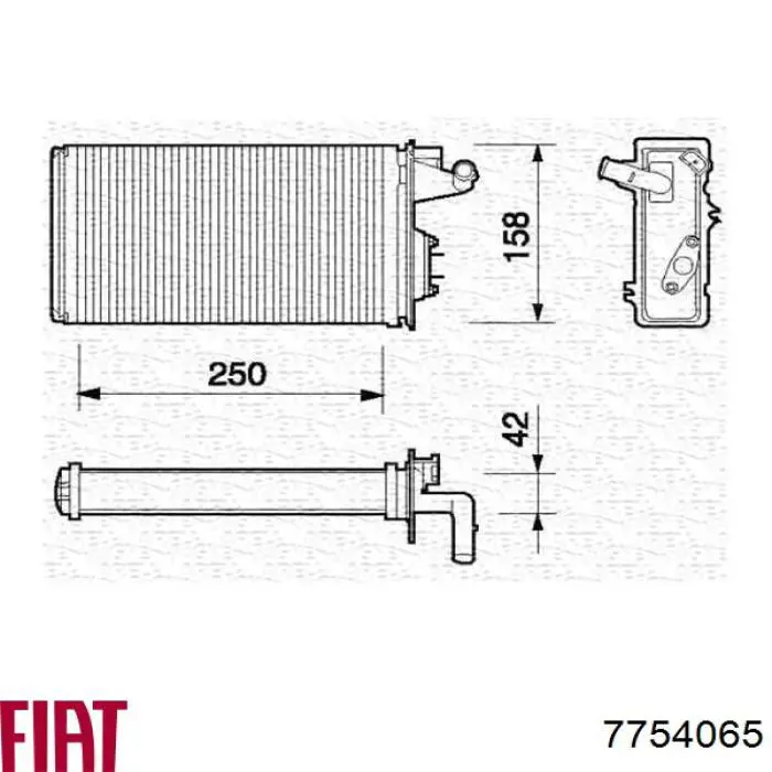 Comprar 7754065 Fiat/Alfa/Lancia Radiador de calefacción