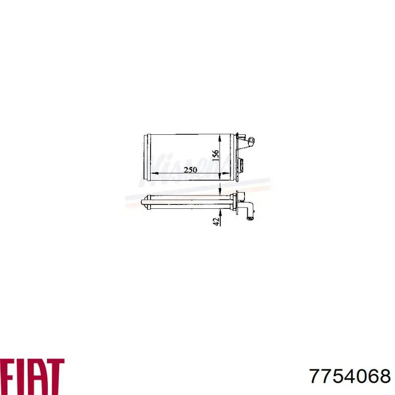 7754068 Fiat/Alfa/Lancia radiador calefacción