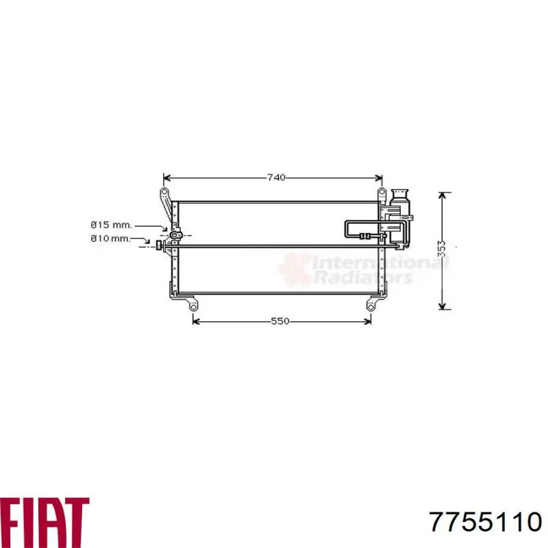 7755110 Fiat/Alfa/Lancia condensador aire acondicionado