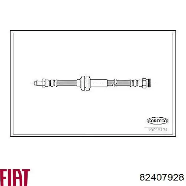 82407928 Fiat/Alfa/Lancia latiguillo de freno trasero