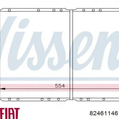 82461146 Fiat/Alfa/Lancia radiador refrigeración del motor