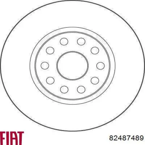 82487489 Fiat/Alfa/Lancia freno de disco delantero