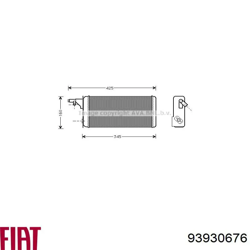 93930676 Fiat/Alfa/Lancia radiador de calefacción