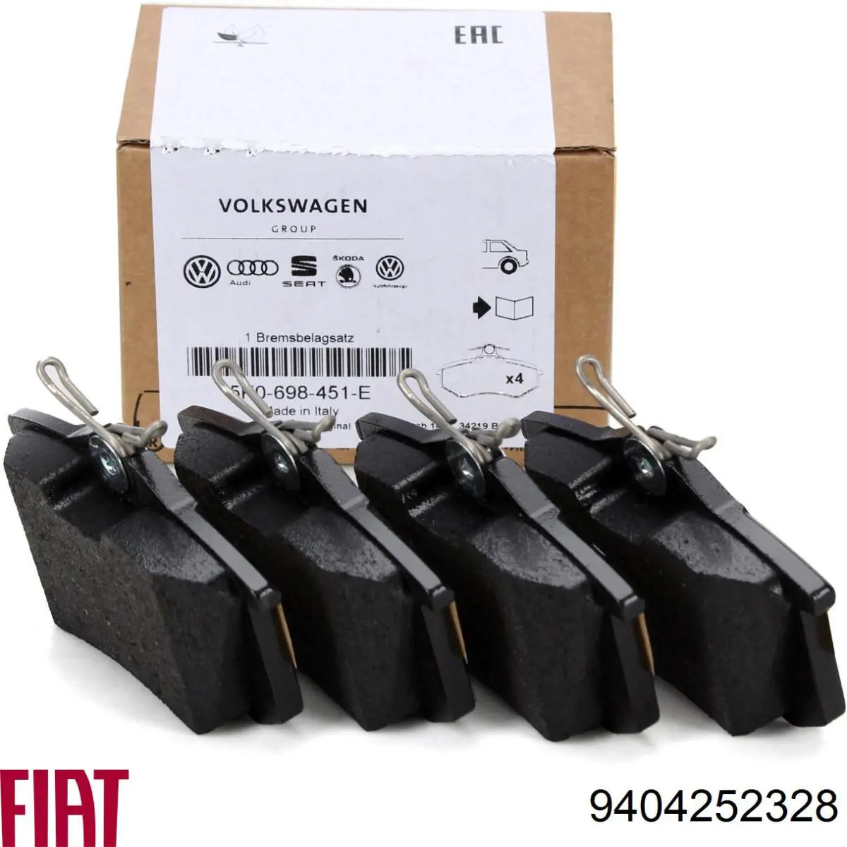 9404252328 Fiat/Alfa/Lancia Pastillas freno traseras