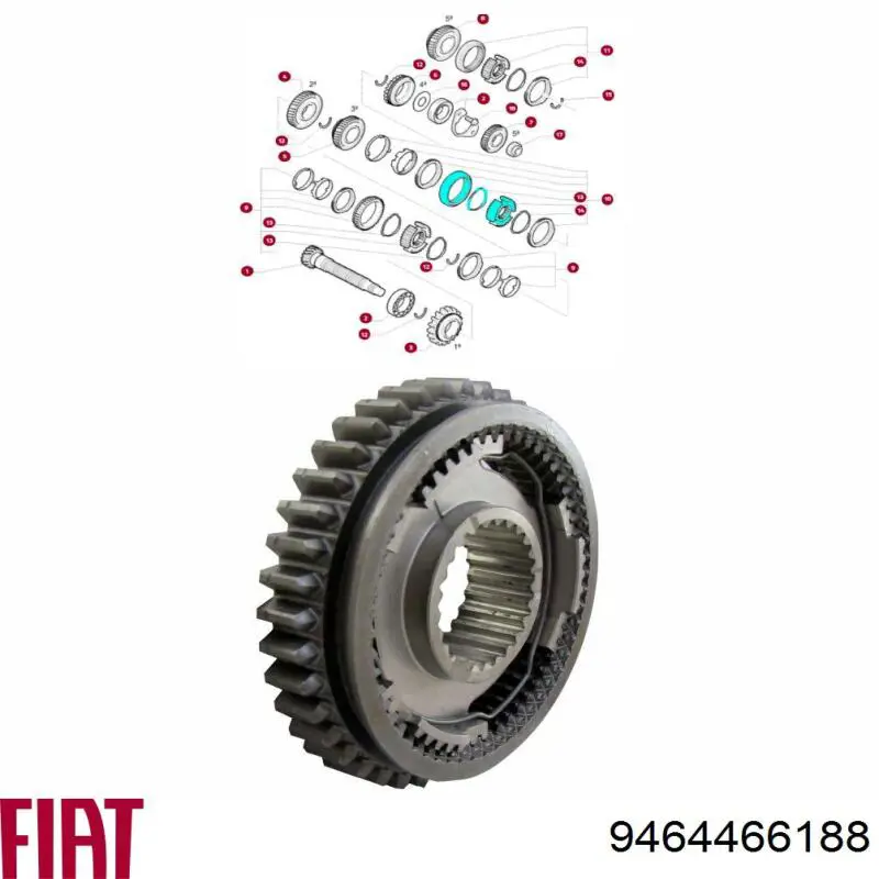 Sincronizador de 1ª y 2ª velocidad Fiat/Alfa/Lancia 9464466188