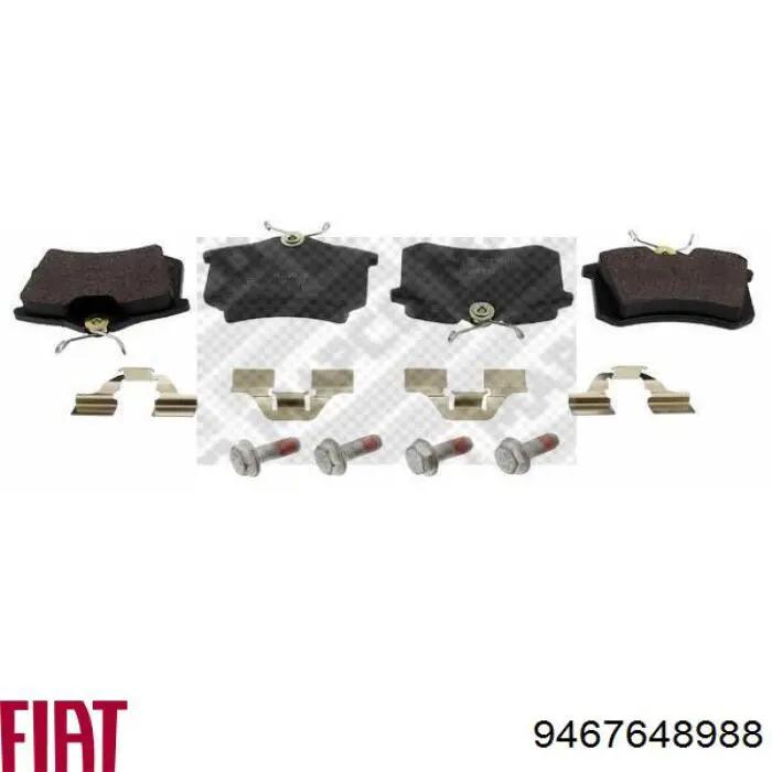 9467648988 Fiat/Alfa/Lancia Pastillas freno traseras