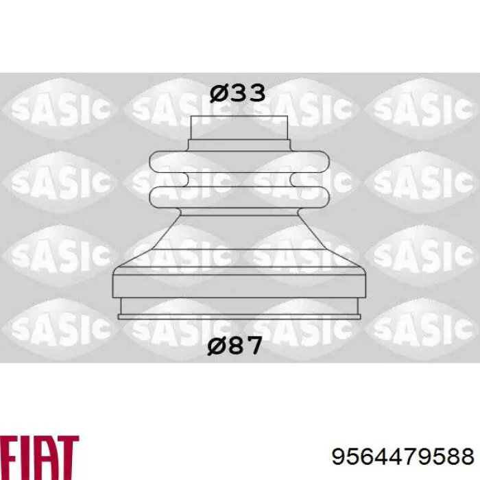 9564479588 Fiat/Alfa/Lancia Fuelle palier delantero interior