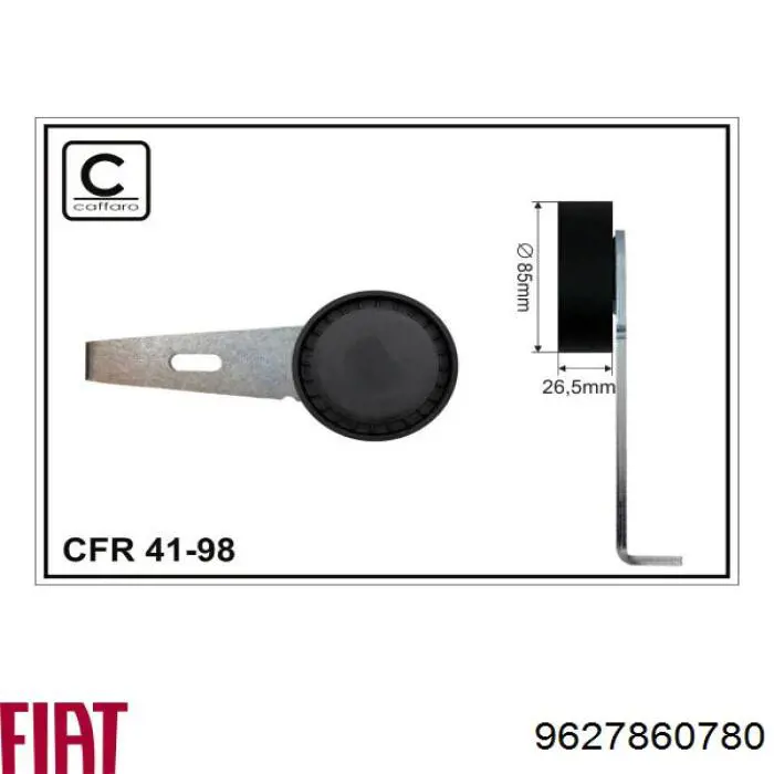 Rodillo tensor correa poli V Fiat/Alfa/Lancia 9627860780 precio, desde 38,05 EUR