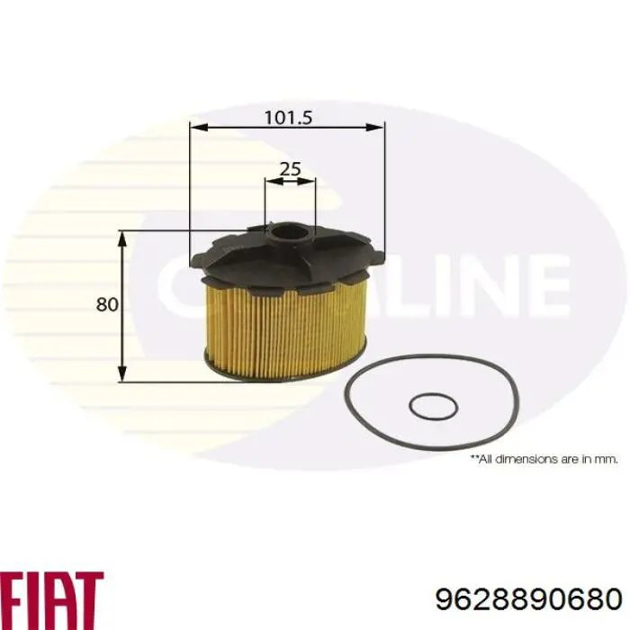 Comprar 9628890680 Fiat/Alfa/Lancia Filtro diesel
