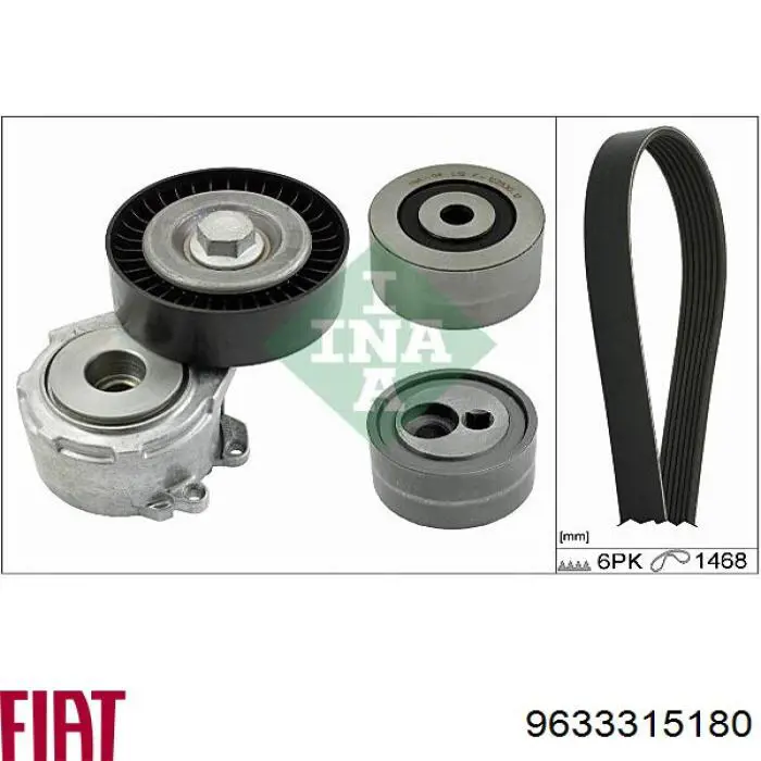 Rodillo tensor correa poli V Fiat/Alfa/Lancia 9633315180 precio, desde 20,43 EUR