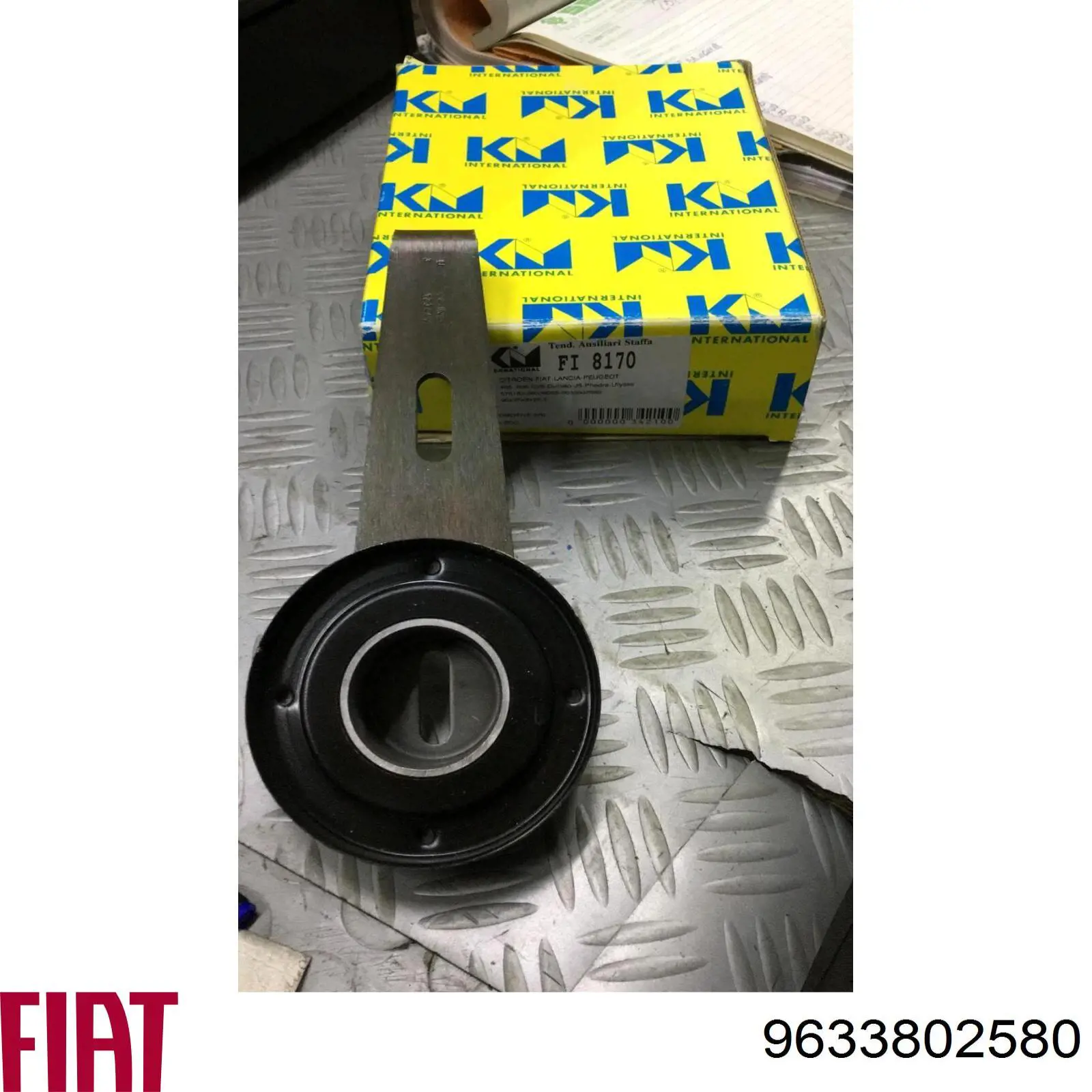 9633802580 Fiat/Alfa/Lancia rodillo, correa trapecial poli v