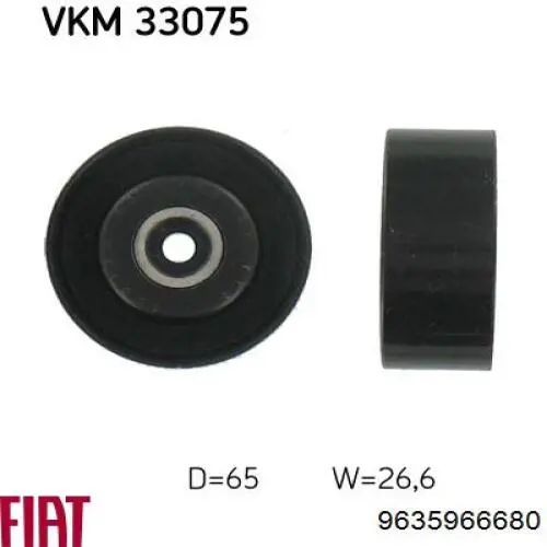 Tensor de correa poli V 9635966680 Fiat/Alfa/Lancia