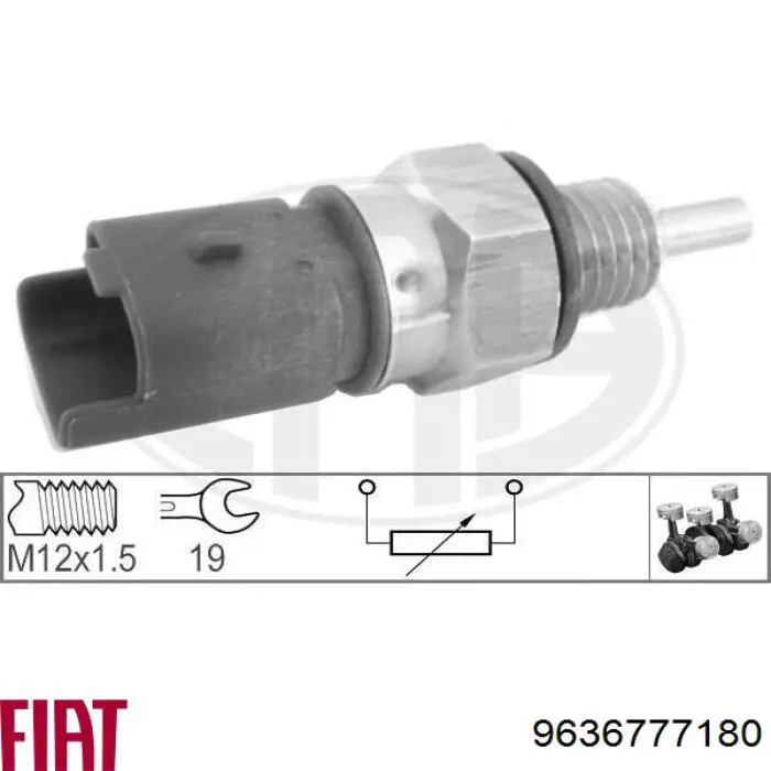 9636777180 Fiat/Alfa/Lancia sensor de temperatura del refrigerante