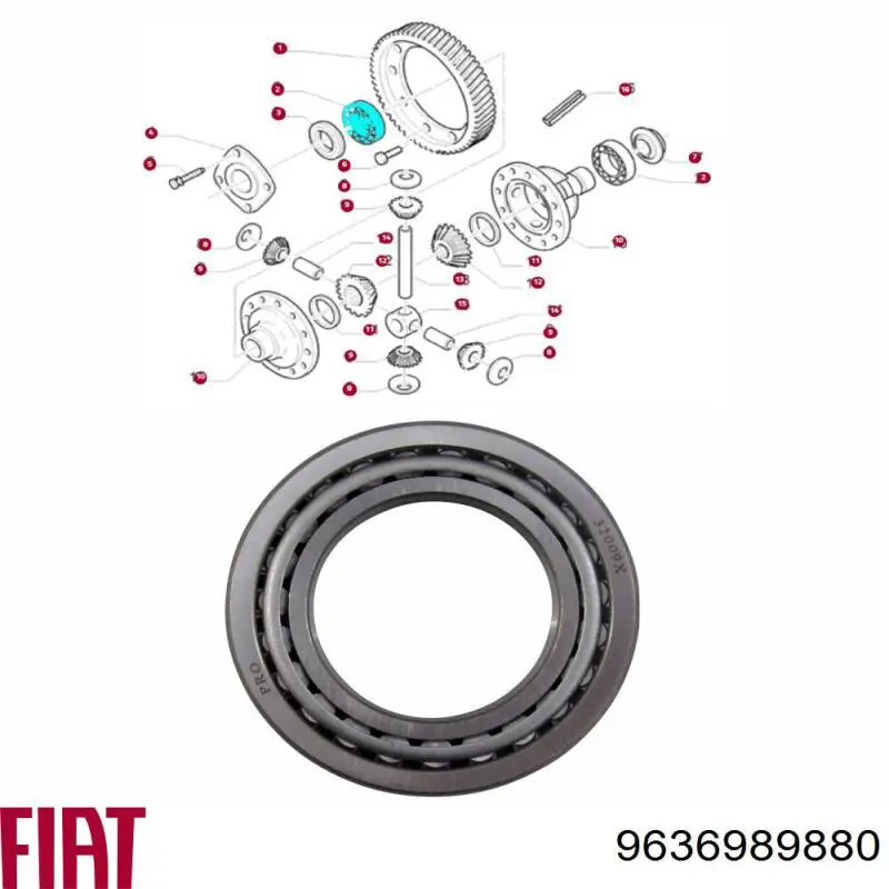 Cojinete del diferencial del eje delantero Fiat/Alfa/Lancia 9636989880 precio, desde 61,60 EUR