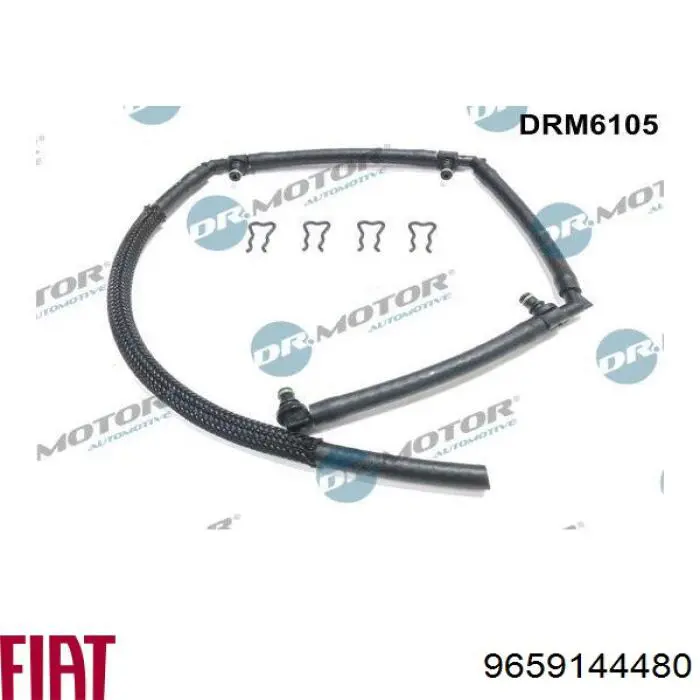 9659144480 Fiat/Alfa/Lancia tubo de combustible atras de las boquillas