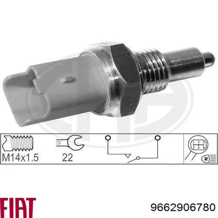 Interruptor piloto de marcha atrás Fiat/Alfa/Lancia 9662906780 precio, desde 9,10 EUR