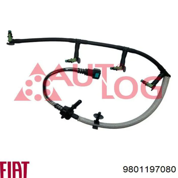 9801197080 Fiat/Alfa/Lancia tubo de combustible atras de las boquillas