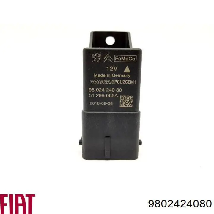 Relé de bujía de precalentamiento Peugeot 406 8B