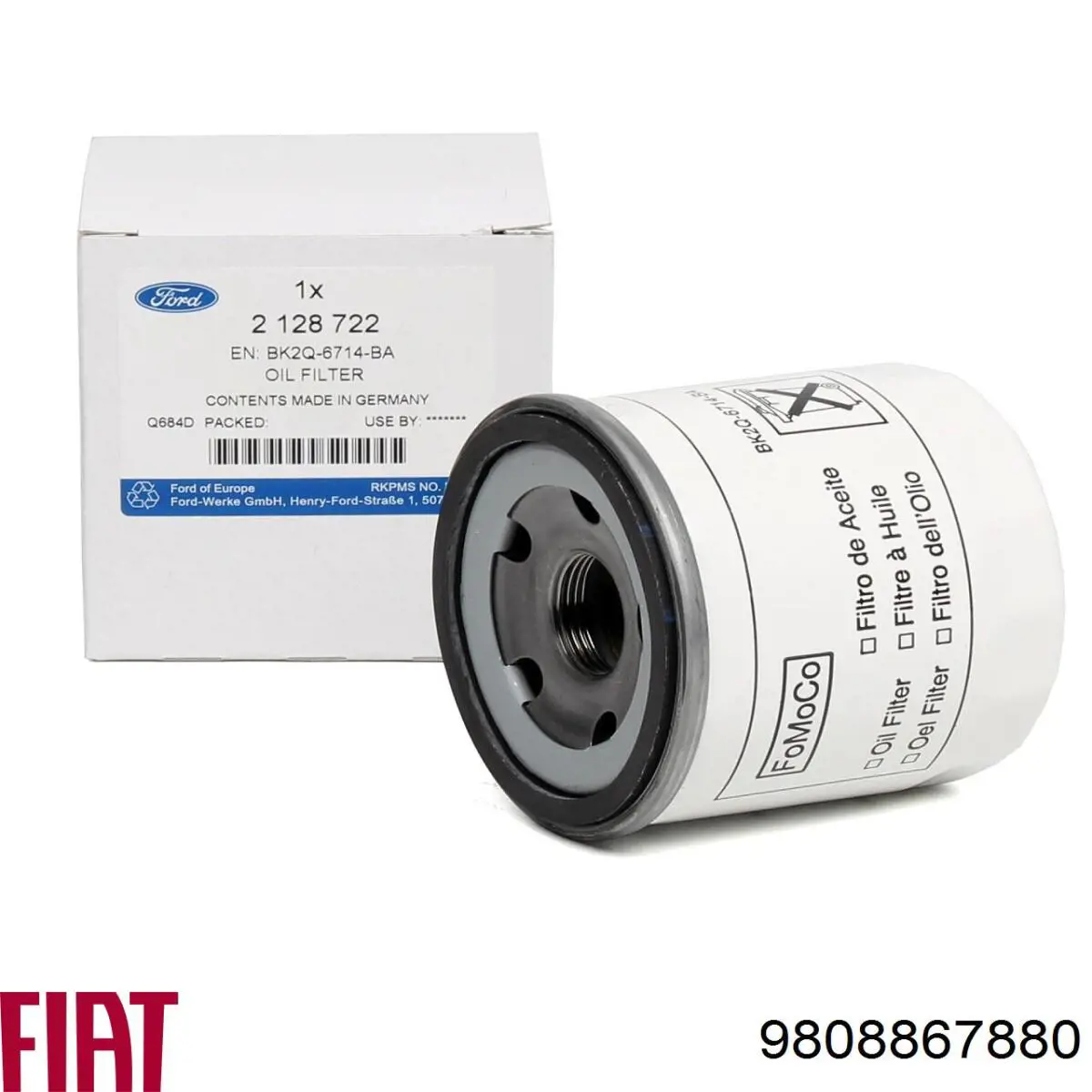 Filtro de aceite 9808867880 Fiat/Alfa/Lancia