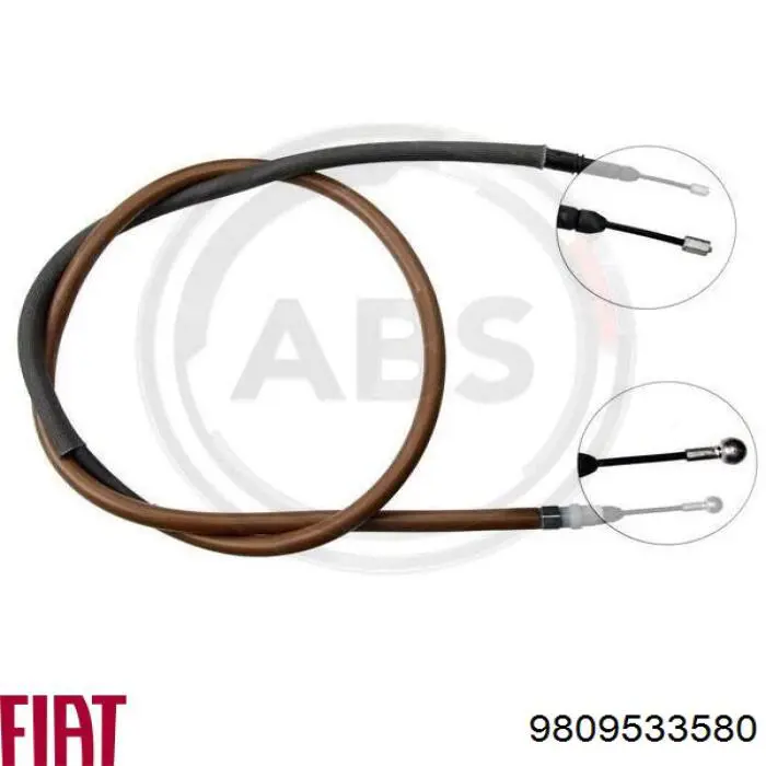 9809533580 Fiat/Alfa/Lancia cable de freno de mano trasero derecho/izquierdo