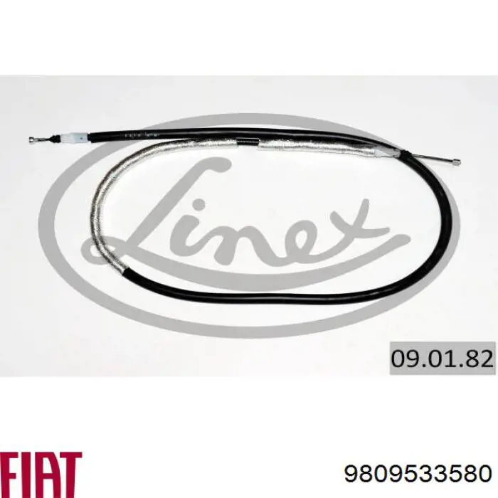 9809533580 Fiat/Alfa/Lancia Cable de freno de mano trasero derecho/izquierdo