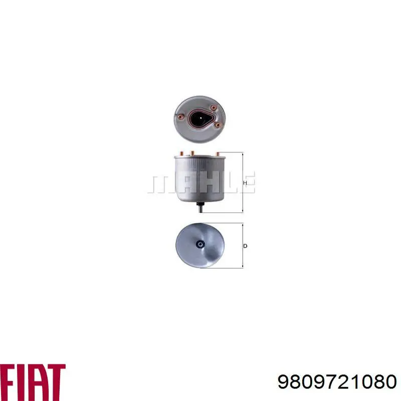 9809721080 Fiat/Alfa/Lancia filtro combustible