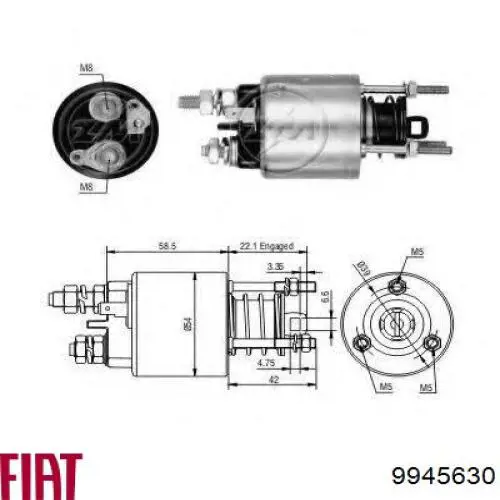 9948874 Fiat/Alfa/Lancia interruptor magnético, estárter