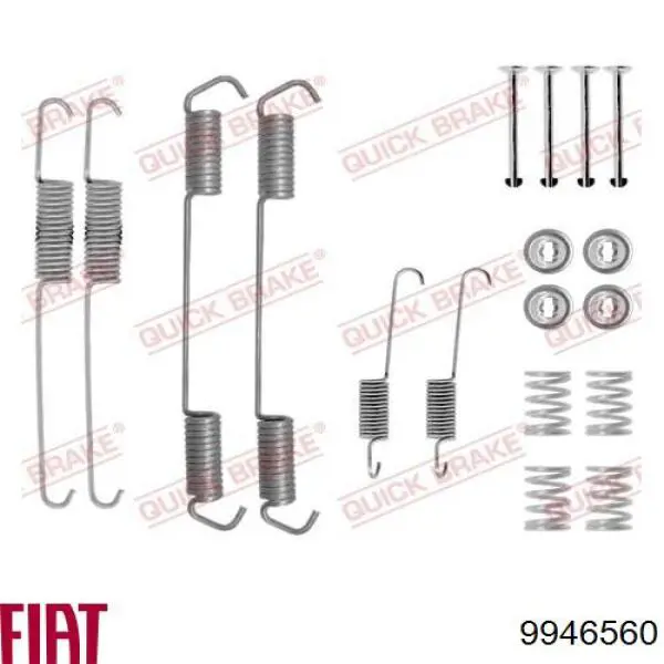 9946560 Fiat/Alfa/Lancia zapatas de frenos de tambor traseras