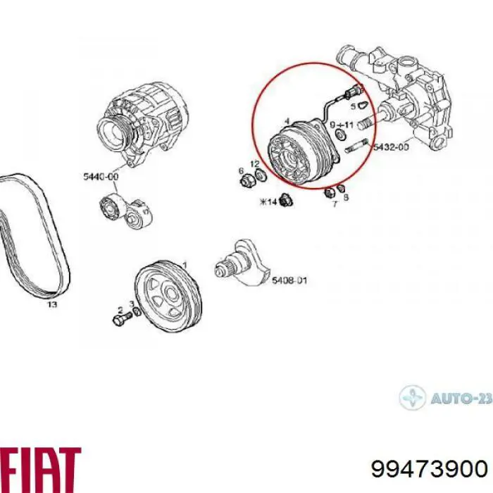 99473900 Fiat/Alfa/Lancia embrague, ventilador del radiador