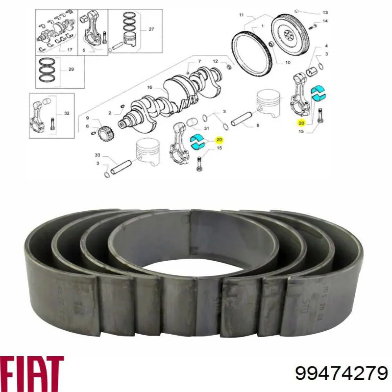 Juego de cojinetes de biela, estándar (STD) Mec-diesel 840360 precio, desde 28,78 EUR