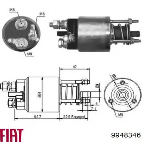 9948346 Fiat/Alfa/Lancia bendix, motor de arranque