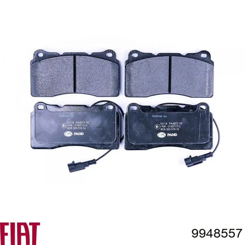 Pastillas de freno delanteras Fiat/Alfa/Lancia 9948557