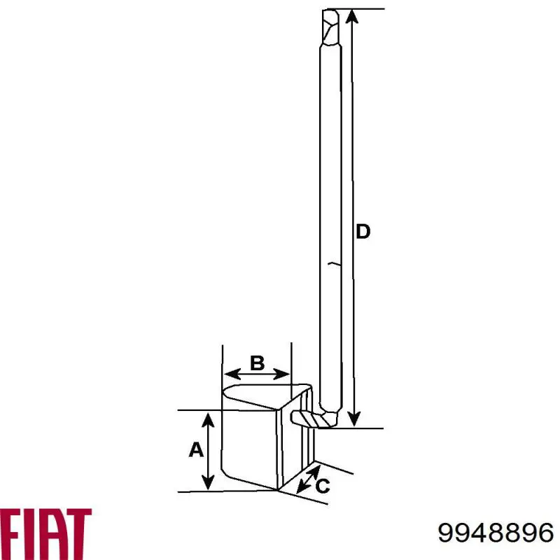 0009948896 Fiat/Alfa/Lancia escobilla de carbón, alternador