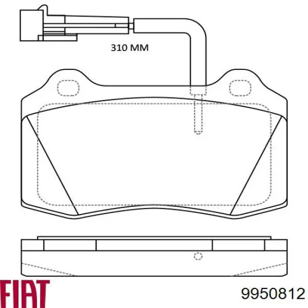 9950812 Fiat/Alfa/Lancia pastillas de freno delanteras