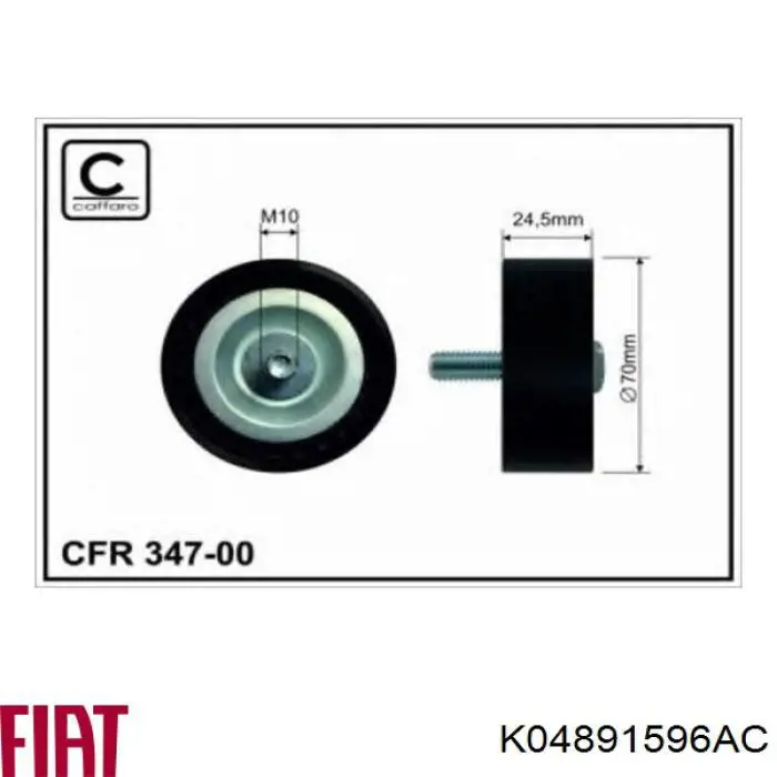 K04891596AC Fiat/Alfa/Lancia polea inversión / guía, correa poli v